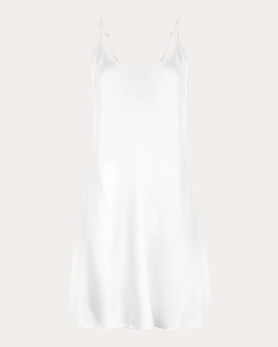 La Perla Women's Silk-satin Chemise In White