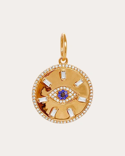 Colette Jewelry Women's Embossed Evil Eye Charm In Gold