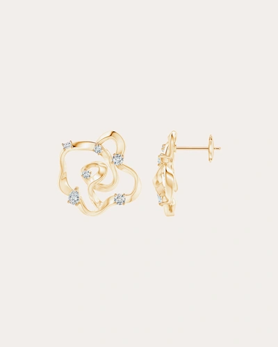 Natori Women's Sakura 14k Gold Diamond Earrings