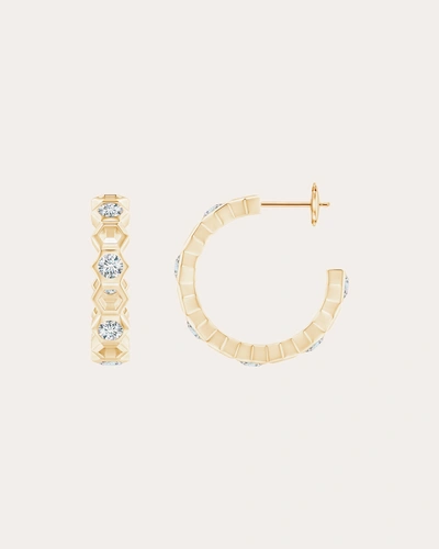 Natori Women's 14k Gold Diamond Small Hoop Earrings