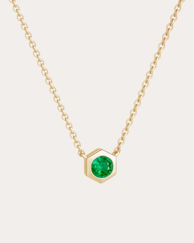 Natori Women's Emerald Hexagon Pendant Necklace In Gold