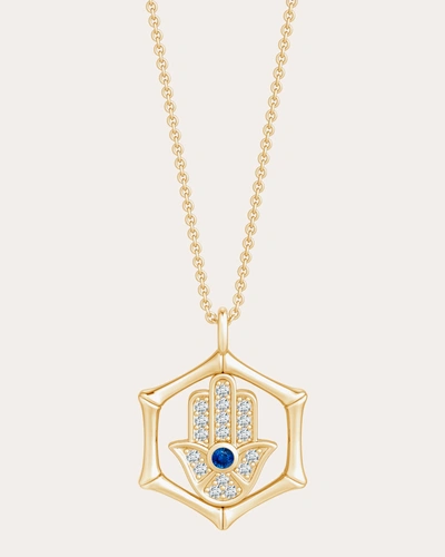 Natori Women's Hamsa Bamboo Pendant Necklace In Gold