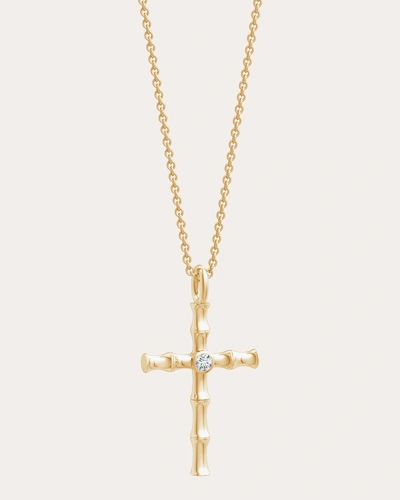Natori Women's Diamond Cross Pendant Necklace In Gold