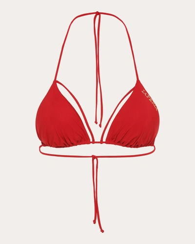 La Perla Women's Iconic Triangle Bikini Top In Red