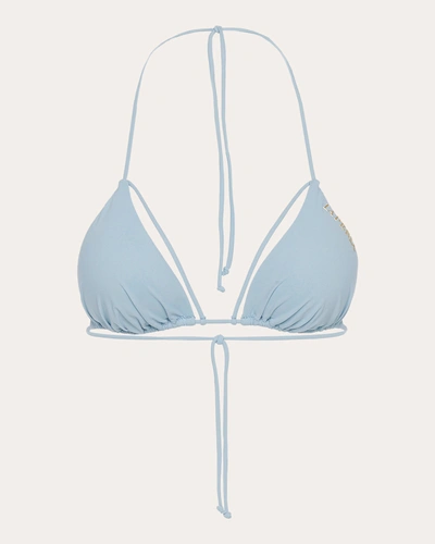 La Perla Women's Iconic Triangle Bikini Top In Blue