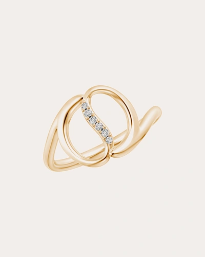 Natori Women's Yin-yang Diamond Shangri-la Bypass Ring In Gold