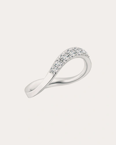 Natori Women's Shangri-la Brushstroke Diamond Stacking Ring In Silver