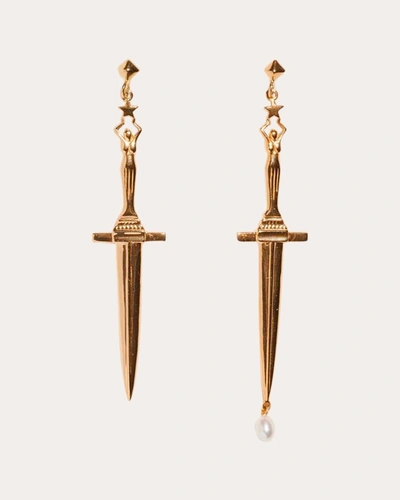 Pamela Love Women's Dagger Gold-plated Pearl Earrings Metal