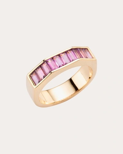 Jolly Bijou Women's Amethyst Otto Ring 14k Gold In Pink