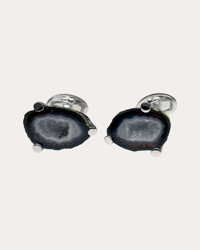 Jan Leslie Women's Druzy Geode Cufflinks In Black