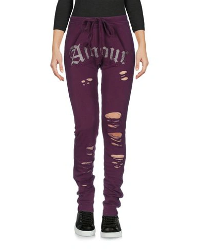 Happiness Casual Pants In Deep Purple