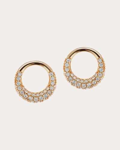 The Gild Women's Gold Petite Diamond Hoop Earrings