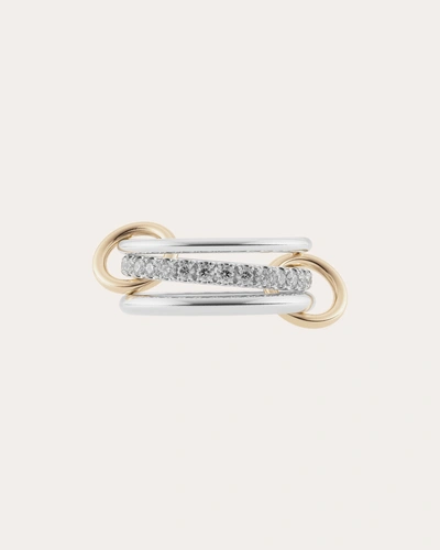 Spinelli Kilcollin Women's Petunia 18k Gold Sterling Silver And Diamond Linked Rings