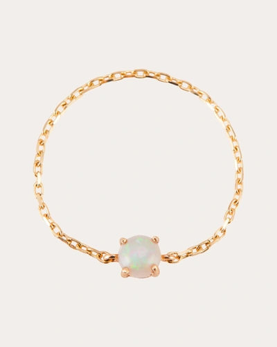 Yi Collection Women's Opal Dot Chain Ring In Gold