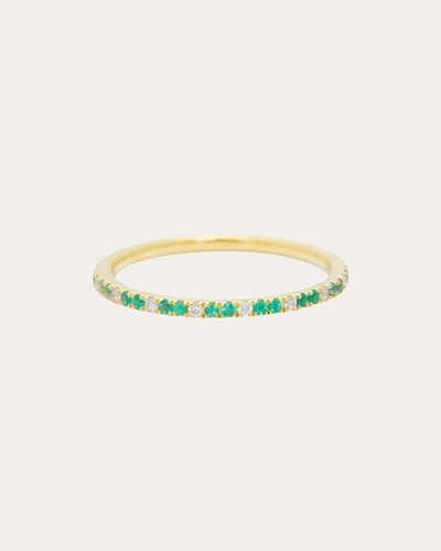 Yi Collection Women's Emerald & Diamond Infinity Ring In Gold