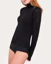 Santicler Women's Mira Turtleneck Bodysuit In Black