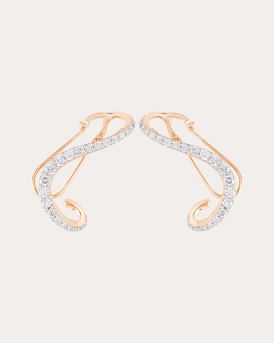 Marie Mas Women's Aura Hoop Earrings In Pink