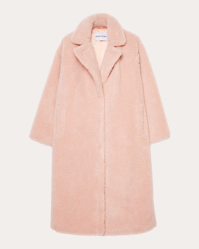Stand Studio Women's Maria Faux-shearling Coat In Pink