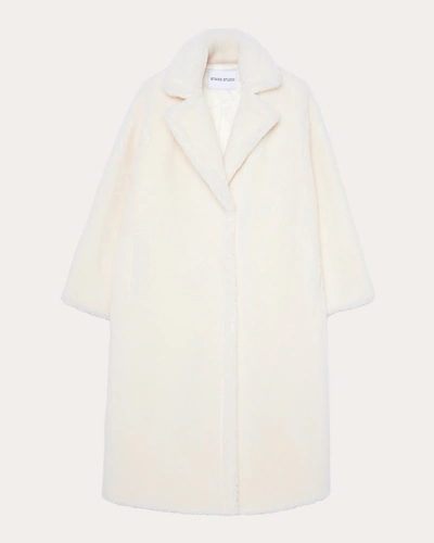 Stand Studio Women's Maria Faux-shearling Coat In White