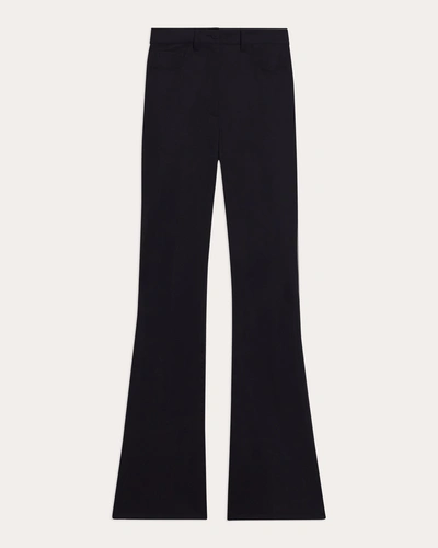 Theory Women's Demitria High-waist Ponte Flare Pants In Black