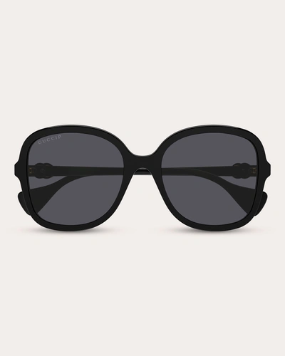 Gucci Women's Butterfly Sunglasses In Black