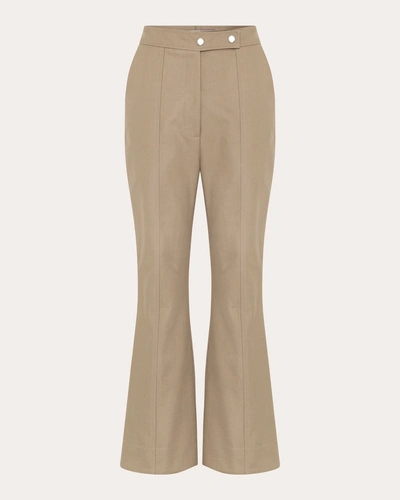 Studio Amelia Women's Lettini Crop Flare Pants In Neutrals