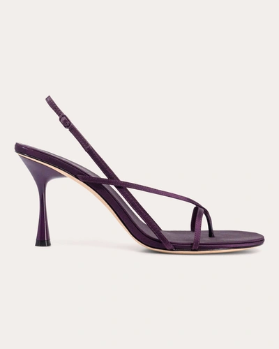 Studio Amelia Women's Satin Wishbone 90 Heel In Purple