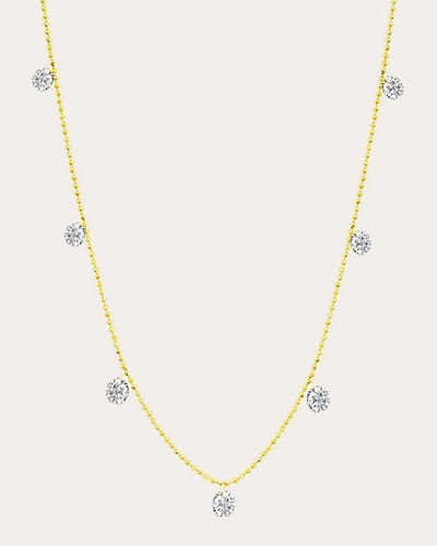 Graziela Gems Women's 18k Gold Small Floating Diamond Station Necklace
