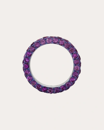 Graziela Gems Women's Amethyst 3-sided Band Ring In Purple