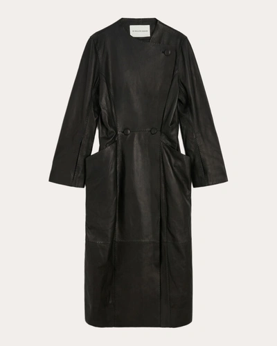 By Malene Birger Women's Sirrena Leather Coat In Black