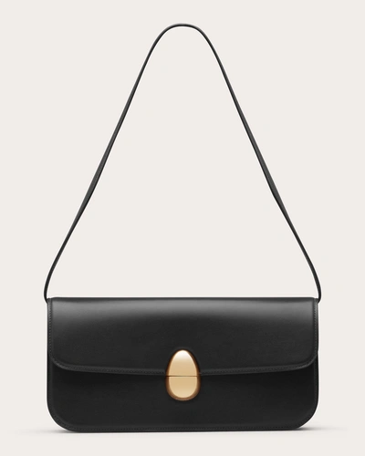 Neous Phoenix Baguette Leather Shoulder Bag In Black