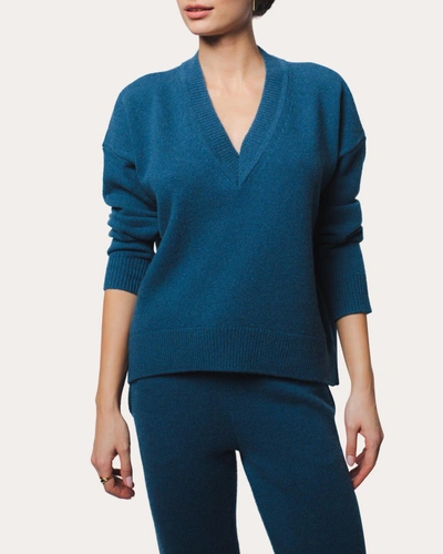 Santicler Women's Crista V-neck Cashmere Pullover In Blue