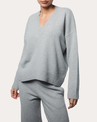 Santicler Women's Crista V-neck Cashmere Pullover In Grey