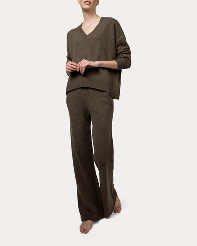 Santicler Women's Alex Cashmere Flare Pants In Brown