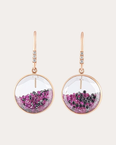 Moritz Glik Women's Black Diamond & Ruby Core 15 Drop Earrings In Pink