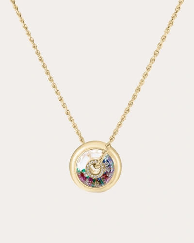 Moritz Glik Women's Roda 12 18k Gold Crystal And Multi-stone Shaker Pendant Necklace In Confetti