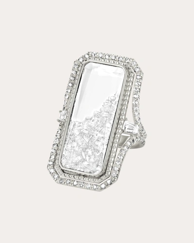 Moritz Glik Women's The Cocktail 18k Gold Crystal And Diamond Shaker Ring In White