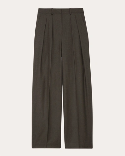 Theory Women's Double Pleated Wool Pants In Grey
