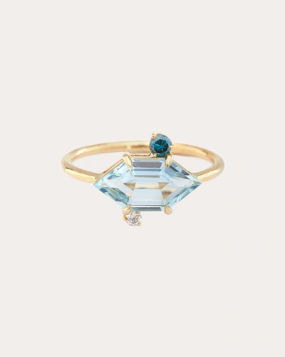 Yi Collection Women's Aquamarine & Diamond Puzzle Ring In Blue