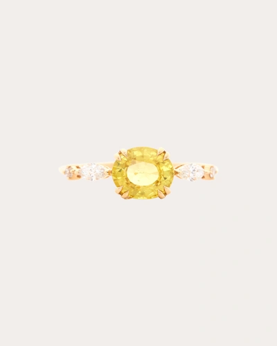 Yi Collection Women's Yellow Sapphire & Diamond Sunbeam Ring 18k Gold