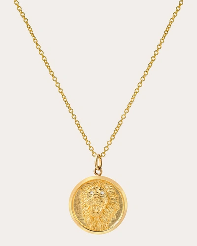 Zoe Lev Women's Lion 14k Gold Diamond Medallion Necklace