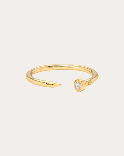 Zoe Lev Women's Nail 14k Gold Diamond Open Ring