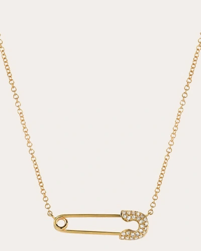 Zoe Lev Women's Safety Pin 14k Gold Diamond Pendant Necklace