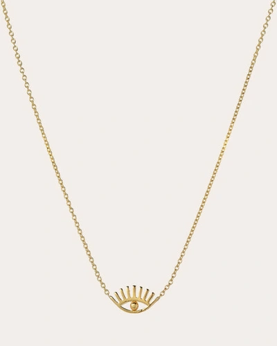 Zoe Lev Women's Eyelash Evil Eye 14k Gold Pendant Necklace
