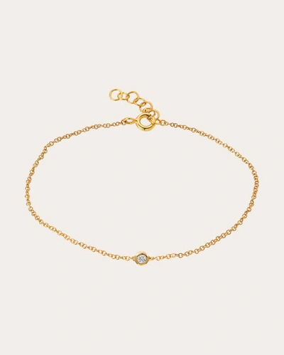 Zoe Lev Women's Mini Bezel Diamond Bracelet In Gold