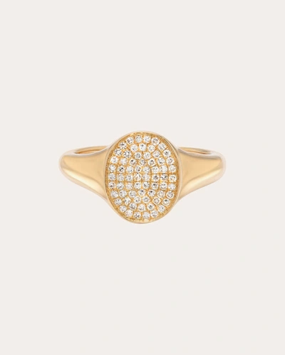 Zoe Lev Women's 14k Gold Diamond Signet Ring