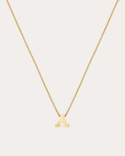 Zoe Lev Women's 14k Gold Initial Pendant Necklace In Black
