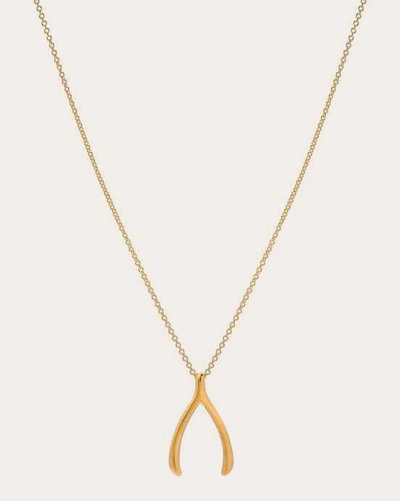 Zoe Lev Women's Wishbone Pendant Necklace In Gold