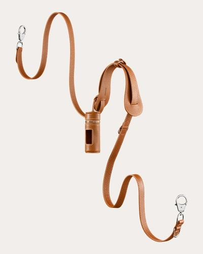 Pagerie Saddle Tascher Dog Leash Leather In Brown