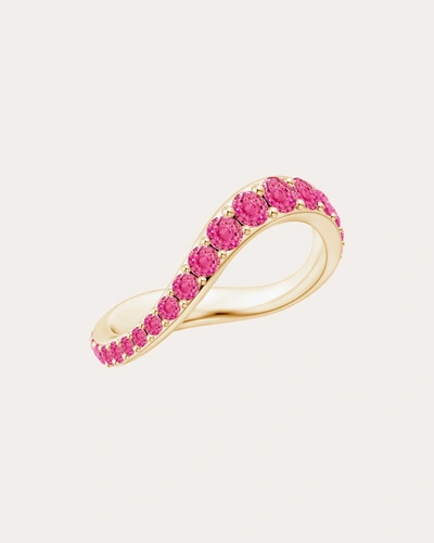 Natori Women's Sapphire Brush Stroke Shangri-la Eternity Ring In Pink